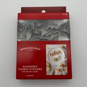 🆓FREE ITEM 🆓: Wondershop Stainless Steel Alphabet Cookie Cutter, 26ct NEW